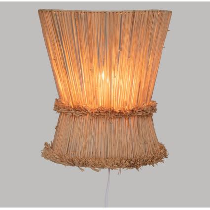 Atmosphera - Iluminação de parede LOA 1xE27/40W/230V bastão de ráfia