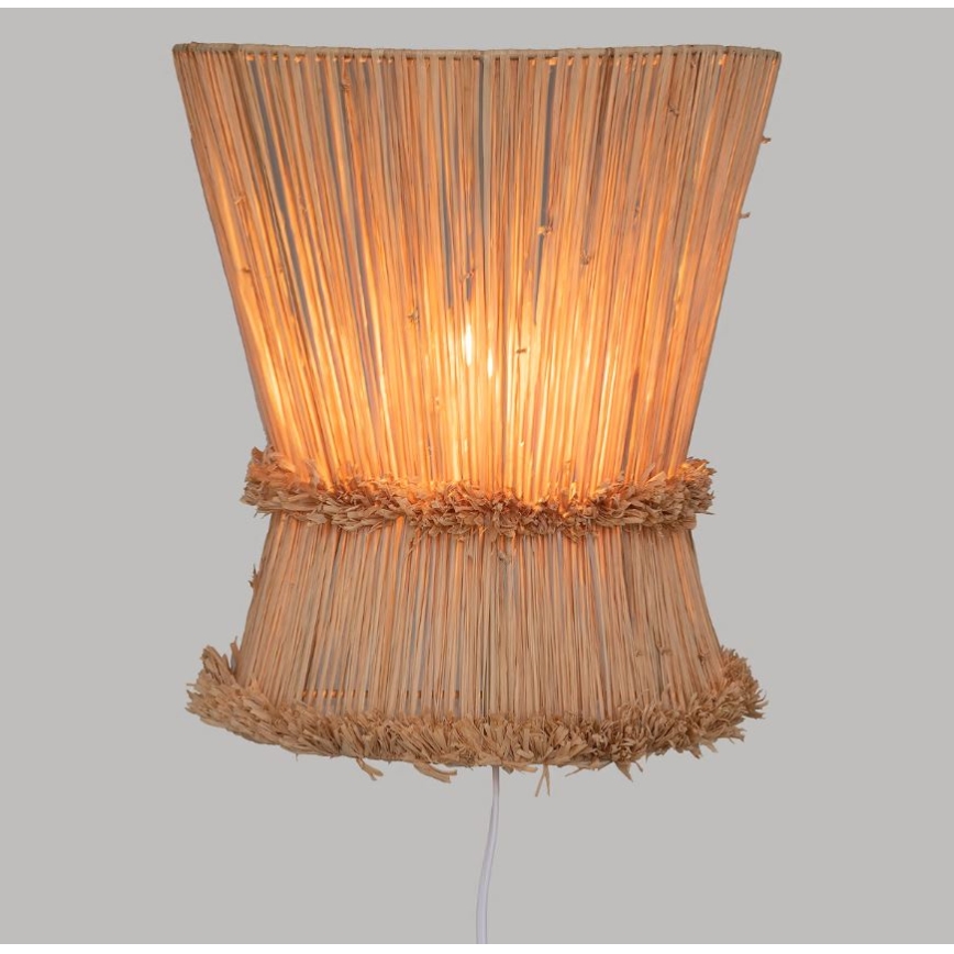 Atmosphera - Iluminação de parede LOA 1xE27/40W/230V bastão de ráfia