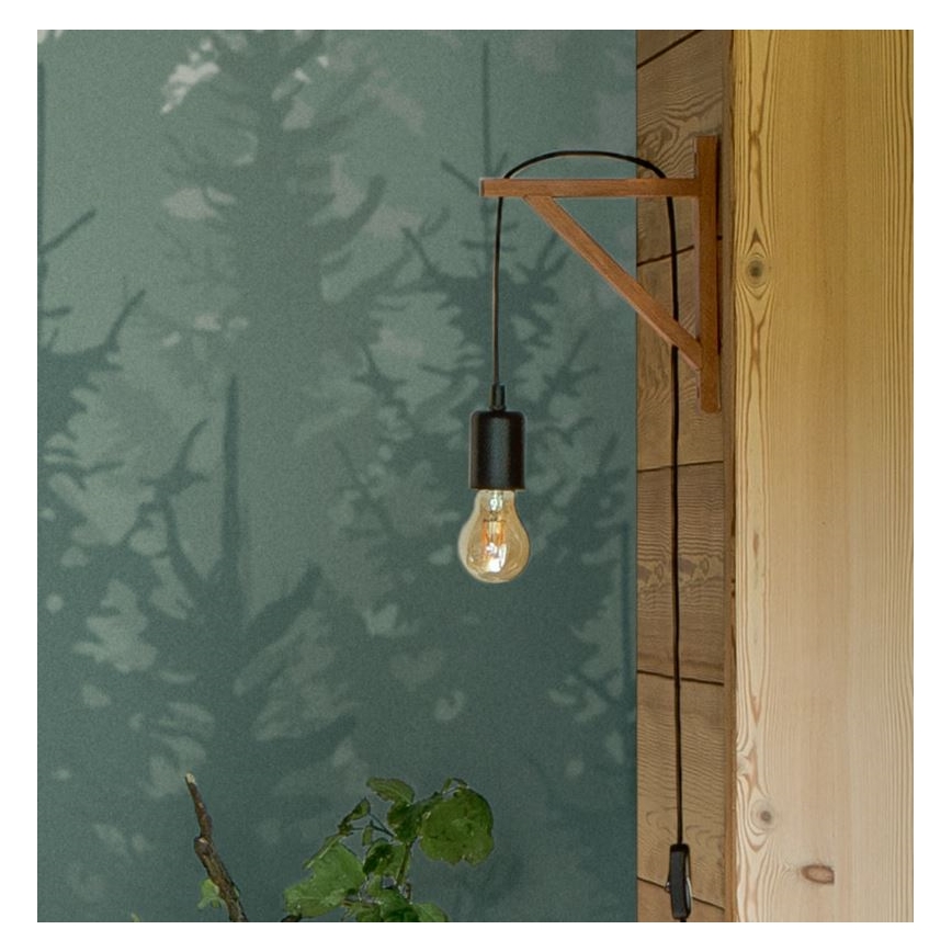 Atmosphera - Iluminação de parede WILD 1xE27/25W/230V pinho