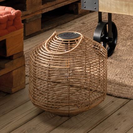 Atmosphera - Lâmpada Solar LED CUBA LED/1,2V 800 mAh IP44 rattan