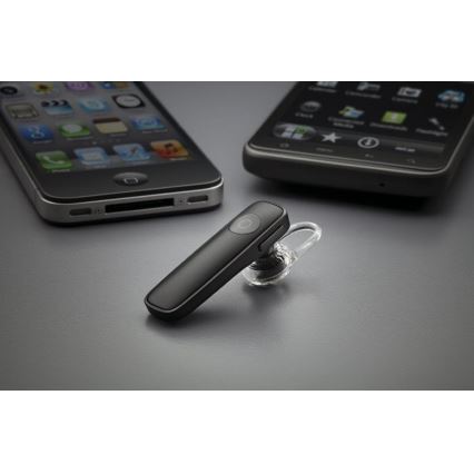 Auricular de mãos livres com microfone preto