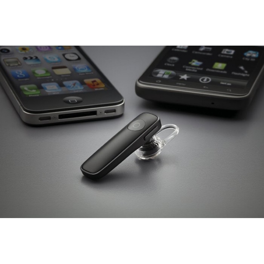 Auricular de mãos livres com microfone preto