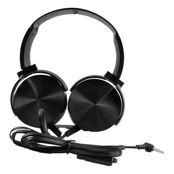 Auriculares com fio com microfone mini-jack C