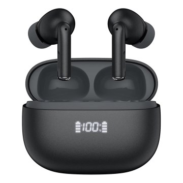 Auriculares sem fios com ANC+ENC 300 mAh + 2x 40 mAh preto