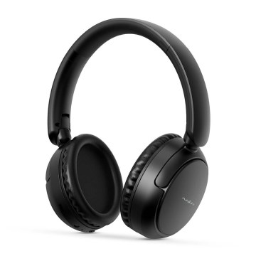 Auriculares sem fios com um microfone preto