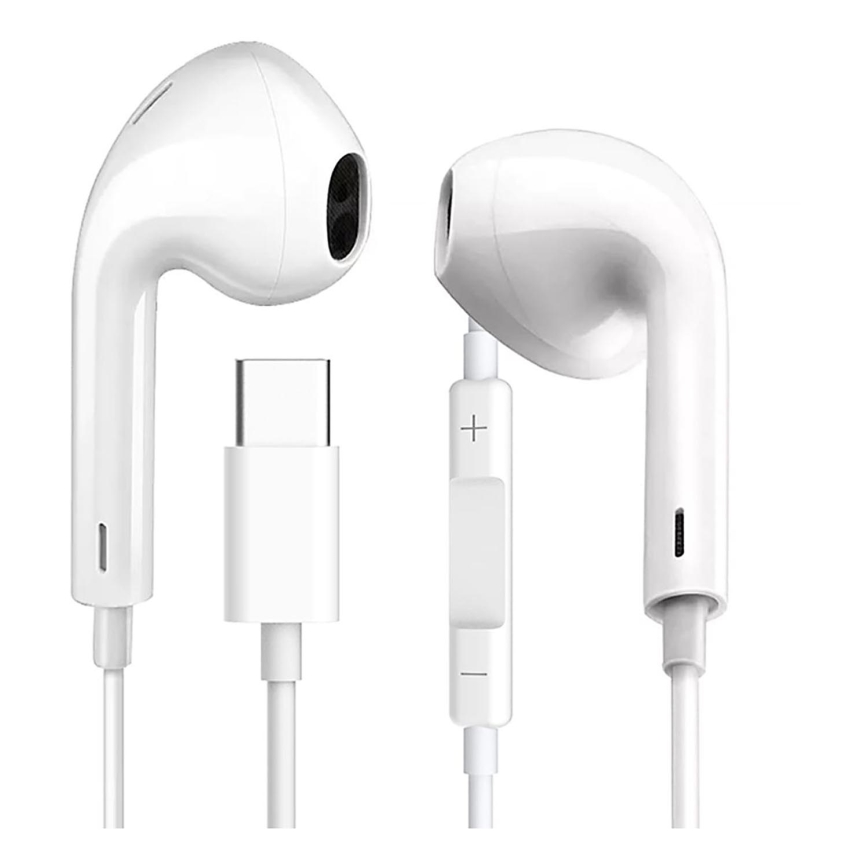 Auscultadores com microfone USB-C branco