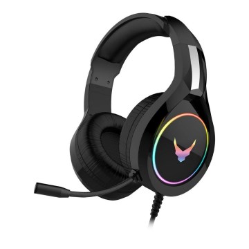 Auscultadores com um microfone VARR GAMING RGB USB preto