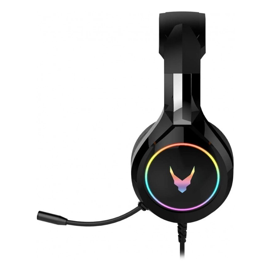 Auscultadores com um microfone VARR GAMING RGB USB preto