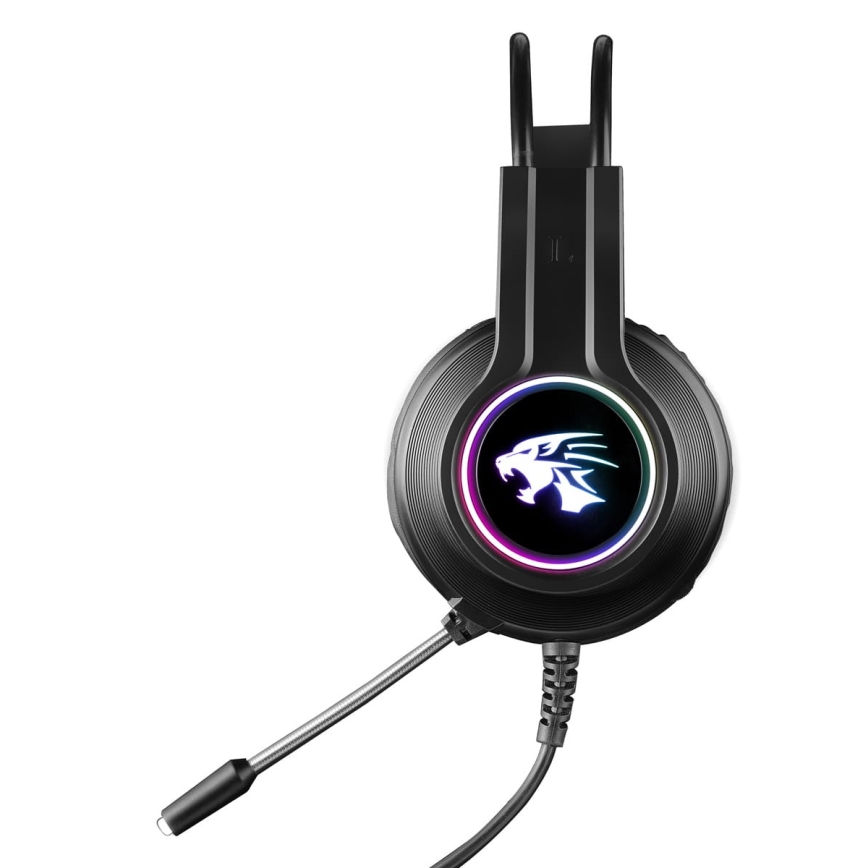Auscultadores LED RGB VARR com microfone 3,5
