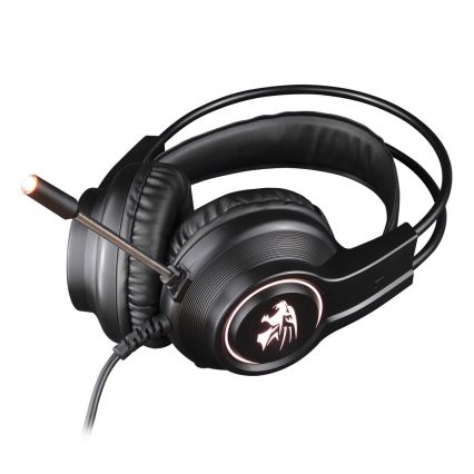 Auscultadores LED RGB VARR com microfone 3,5