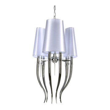 Azzardo AZ0028 - Candelabro suspenso DIABLO 6xE14/11W/230V branco