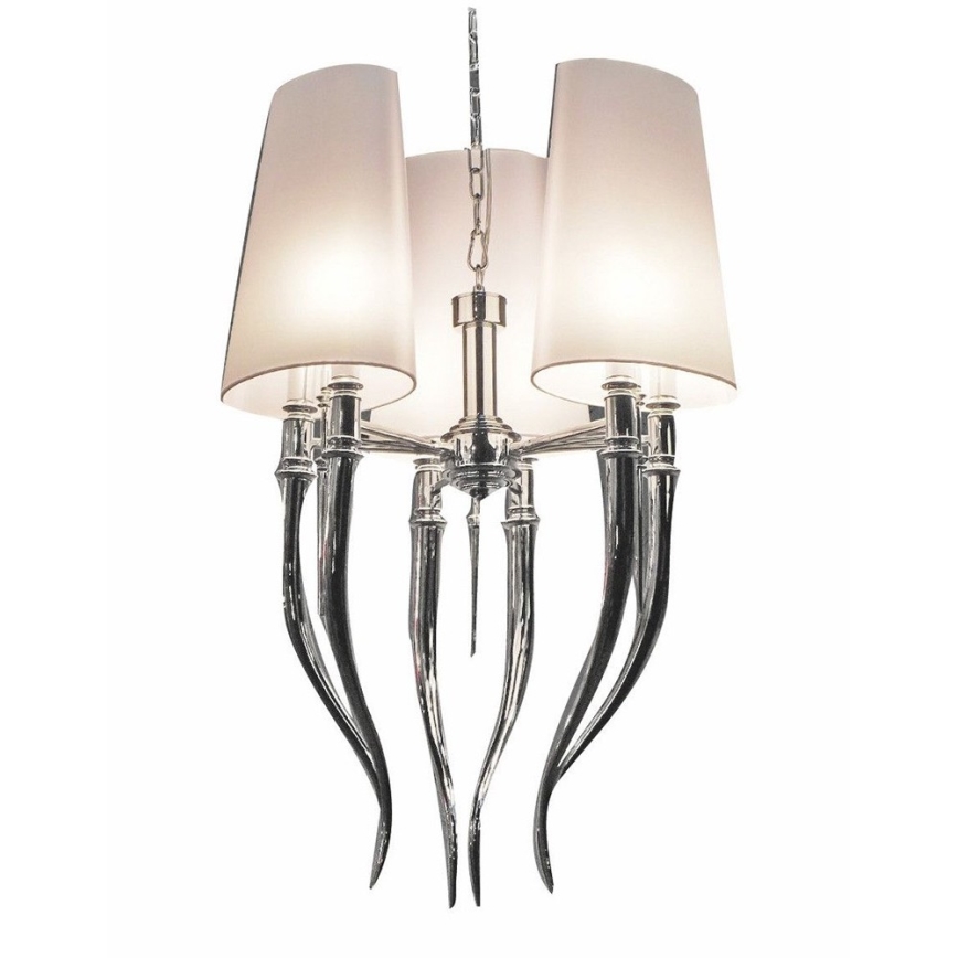 Azzardo AZ0028 - Candelabro suspenso DIABLO 6xE14/11W/230V branco