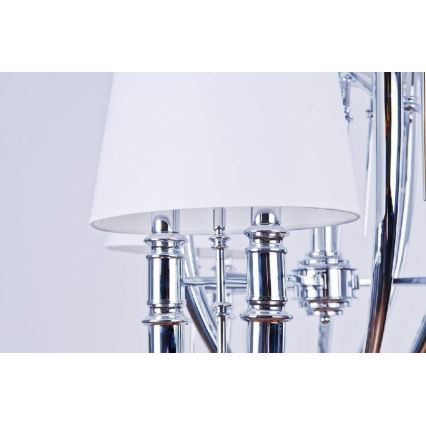 Azzardo AZ0028 - Candelabro suspenso DIABLO 6xE14/11W/230V branco