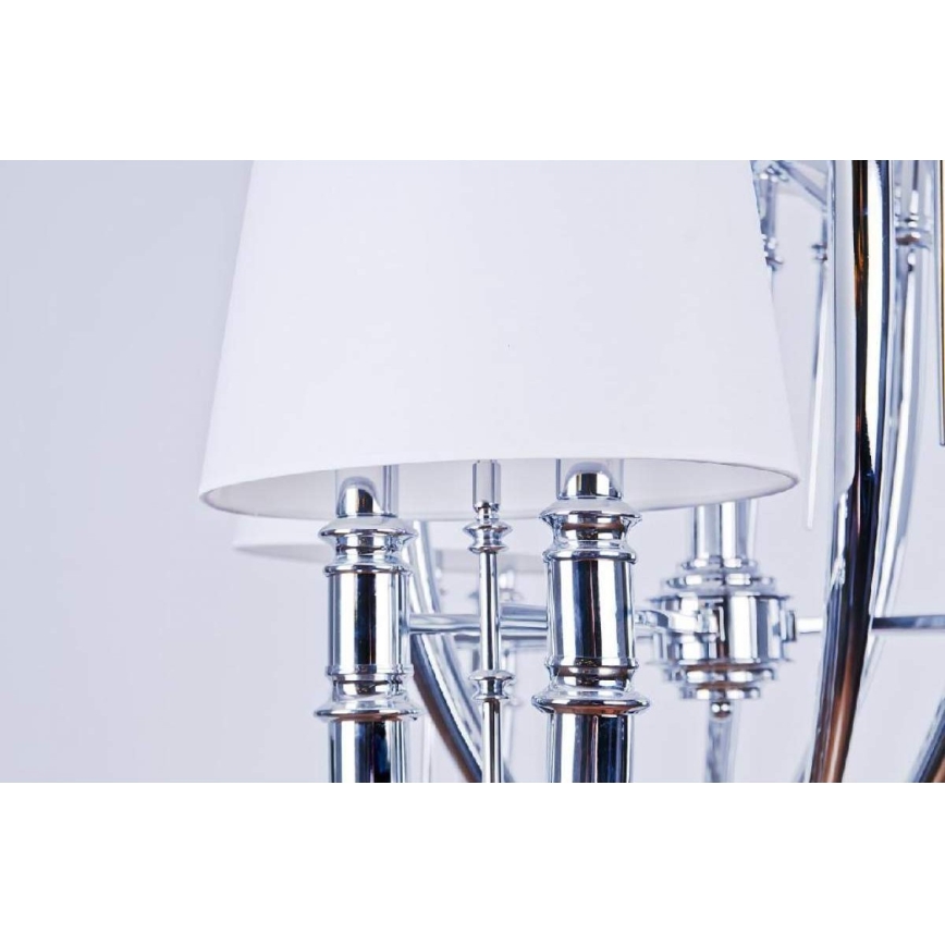 Azzardo AZ0028 - Candelabro suspenso DIABLO 6xE14/11W/230V branco