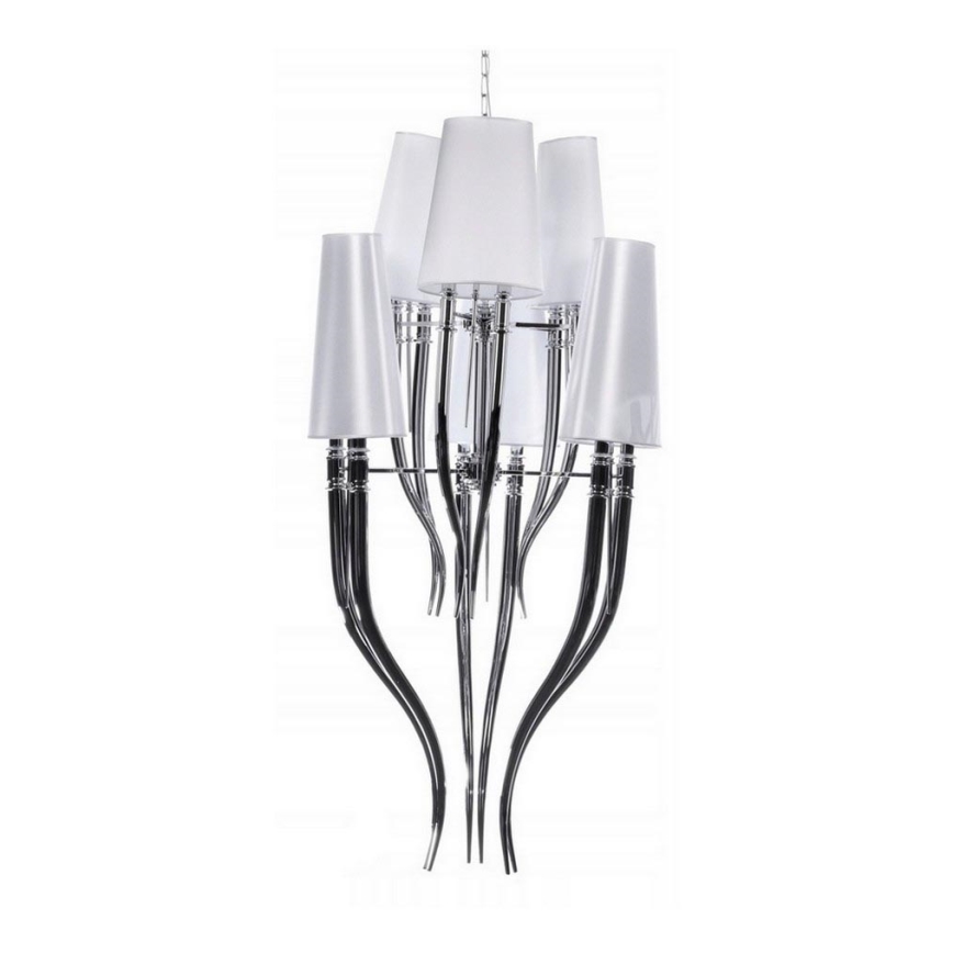 Azzardo AZ0173 - Candelabro suspenso DIABLO 12xE14/11W/230V branco