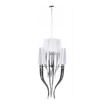 Azzardo AZ0173 - Candelabro suspenso DIABLO 12xE14/11W/230V branco