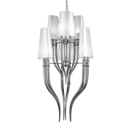 Azzardo AZ0173 - Candelabro suspenso DIABLO 12xE14/11W/230V branco