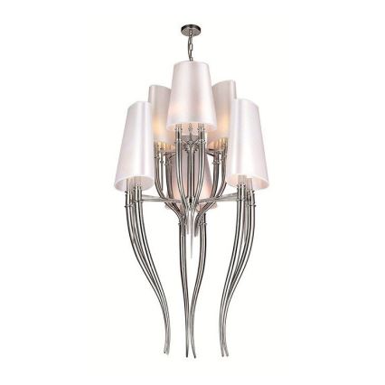 Azzardo AZ0173 - Candelabro suspenso DIABLO 12xE14/11W/230V branco