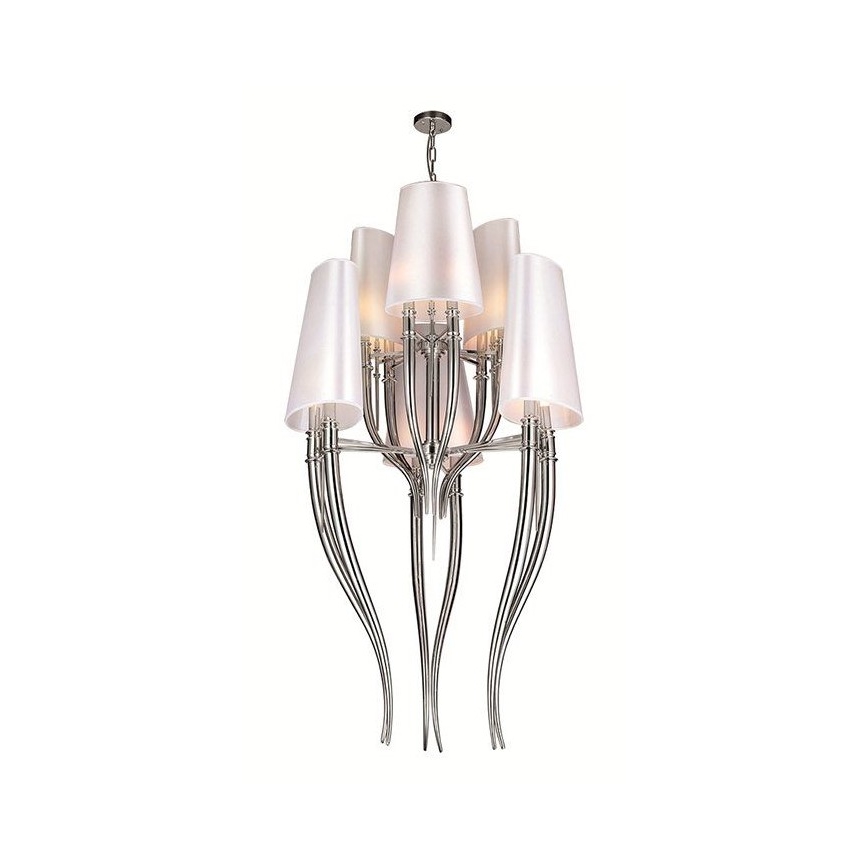 Azzardo AZ0173 - Candelabro suspenso DIABLO 12xE14/11W/230V branco