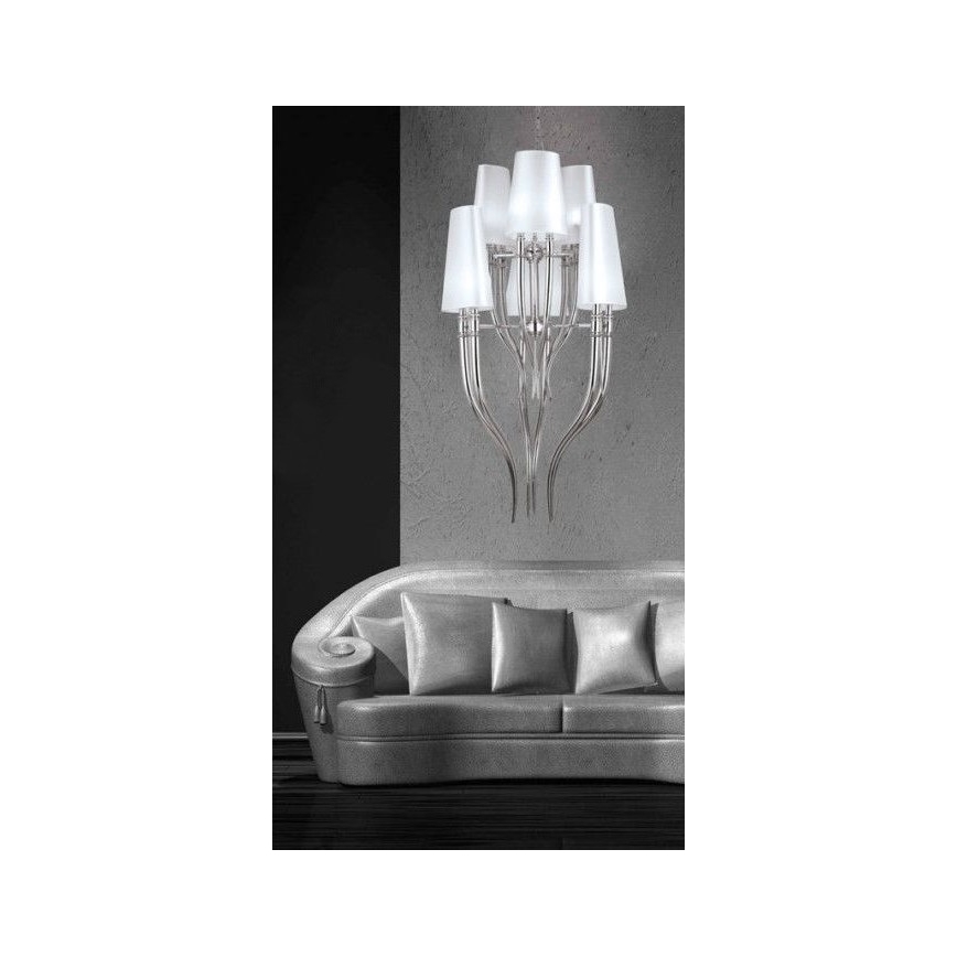 Azzardo AZ0173 - Candelabro suspenso DIABLO 12xE14/11W/230V branco
