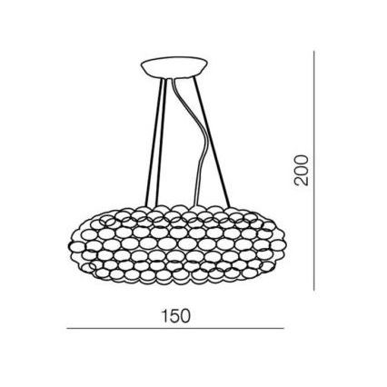 Azzardo AZ0289 - Candelabro suspenso ACRYLIO 6xT5/40W/230V