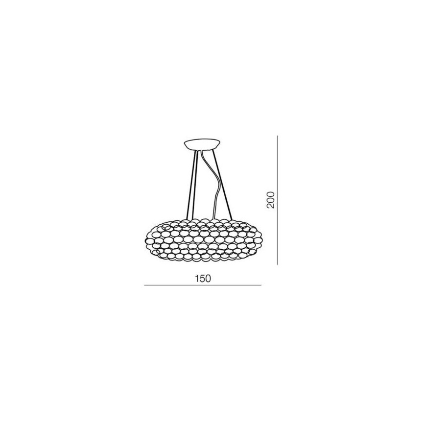 Azzardo AZ0289 - Candelabro suspenso ACRYLIO 6xT5/40W/230V