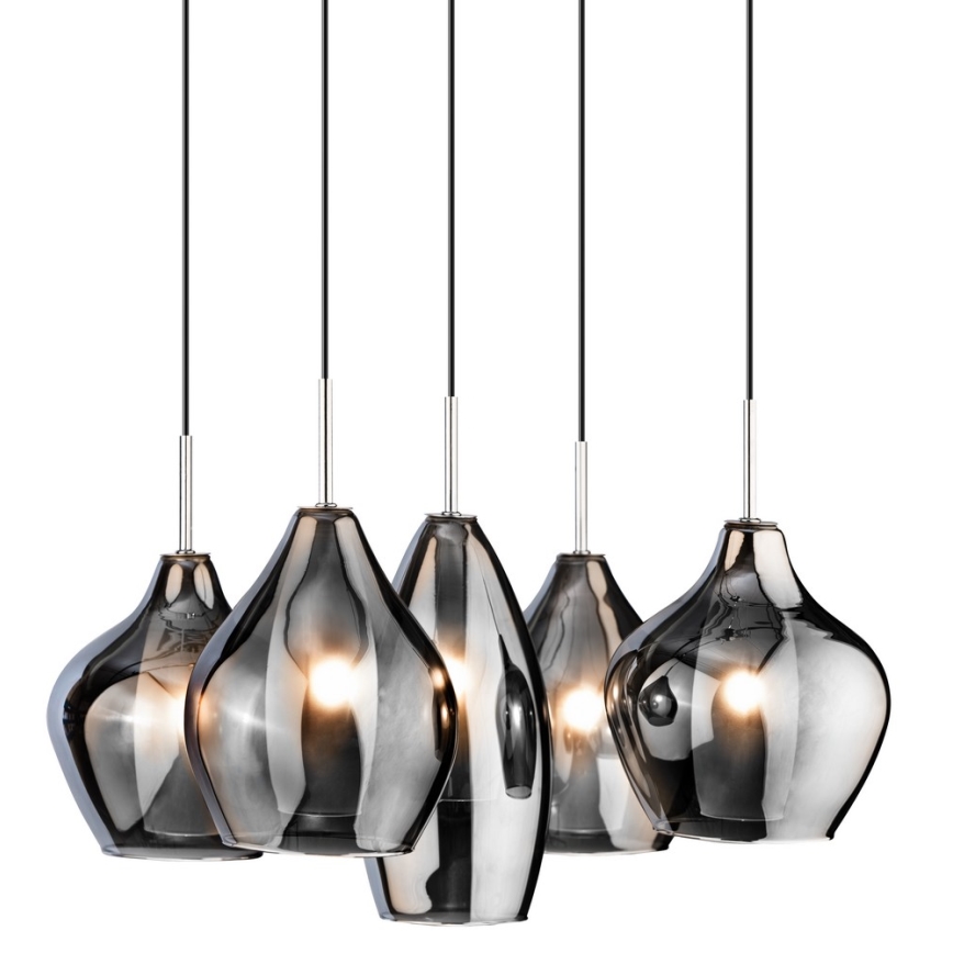 Azzardo AZ0722 - Candelabro num fio AMBER MILANO 5xG9/40W/230V