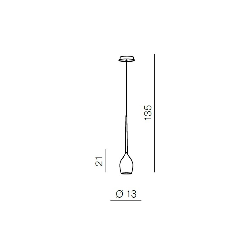 Azzardo AZ1220 - Candelabro num fio IZZA 1xE14/40W/230V