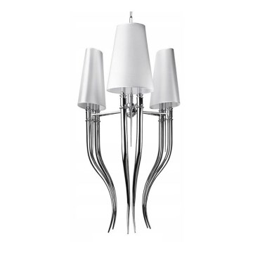 Azzardo AZ1232 - Candelabro suspenso DIABLO 6xE14/11W/230V branco