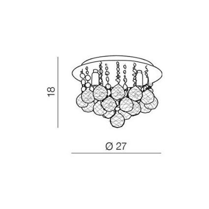 Azzardo AZ1285 - Luz de teto de cristal BOLLA 3xG9/40W/230V