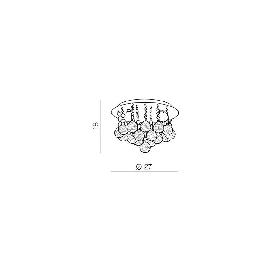 Azzardo AZ1285 - Luz de teto de cristal BOLLA 3xG9/40W/230V