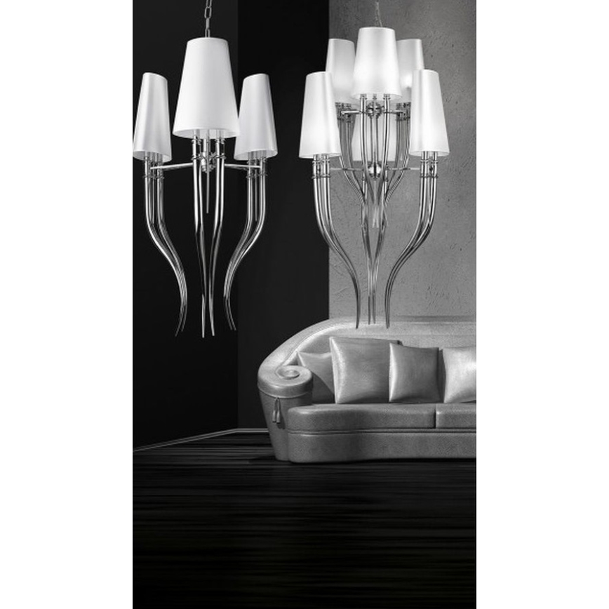 Azzardo AZ1344 - Candelabro suspenso DIABLO 6xE14/11W/230V preto