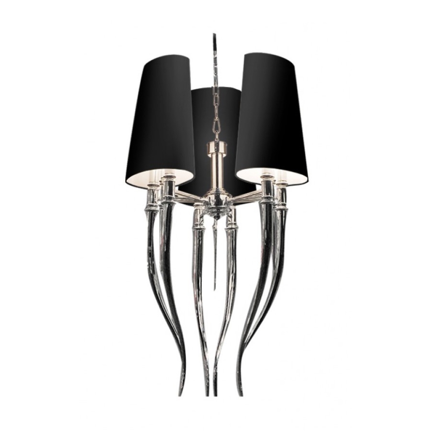 Azzardo AZ1345 - Candelabro suspenso DIABLO 6xE14/11W/230V preto
