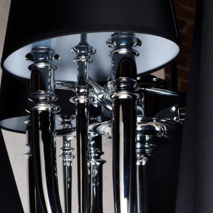 Azzardo AZ1417 - Candelabro suspenso DIABLO 12xE14/11W/230V preto
