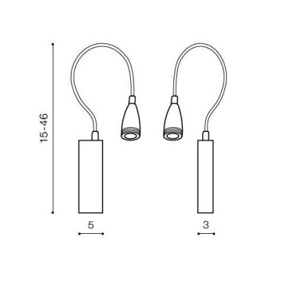 Azzardo AZ1548 - Foco de parede de casa de banho LED VERONICA 1xLED/3W/230V