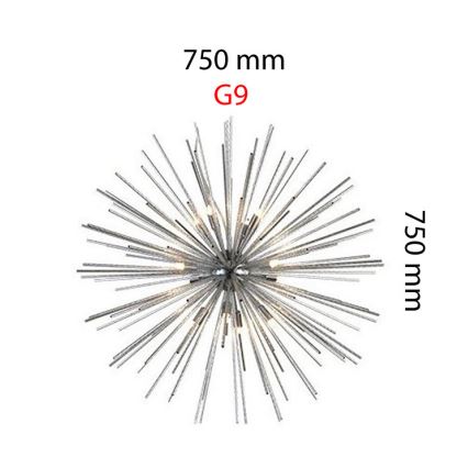 Azzardo AZ2119 - Abajur de luxo para candeeiro G9 diâmetro 750mm