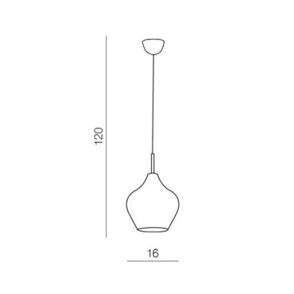 Azzardo AZ2148 - Candelabro num fio AMBER MILANO 1xG9/40W/230V