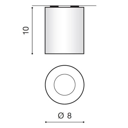 Azzardo AZ2559 - Luz de teto de exterior ARO 1xGU10/50W/230V IP54