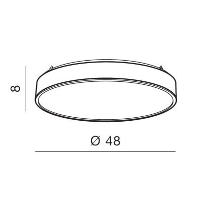 Azzardo AZ2716 - Luz de teto fosca LED COLLODI 1xLED/50W/230V + controlo remoto