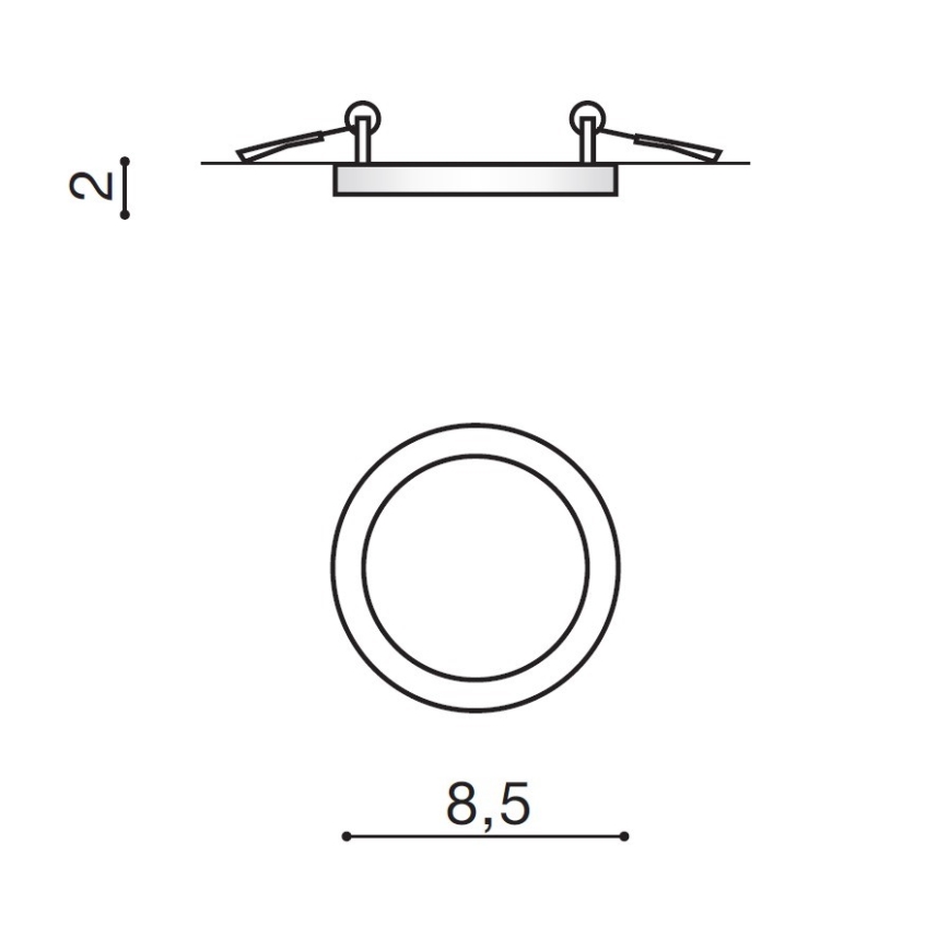 Azzardo AZ2835 - Foco de encastrar LED para casa de banho  SLIM 1xLED/6W/230V IP44 CRI 90