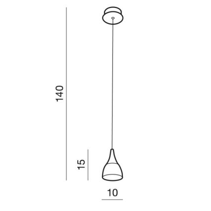 Azzardo AZ2847 - Candelabro num fio LED DALMATIA 1xLED/5W/230V