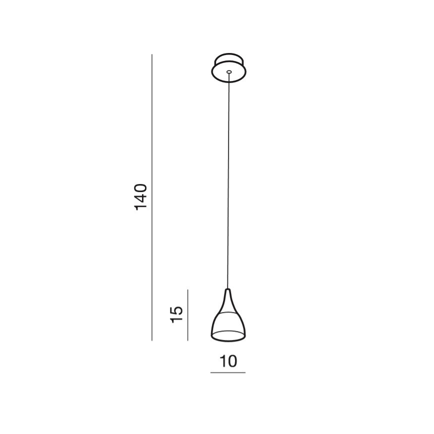 Azzardo AZ2847 - Candelabro num fio LED DALMATIA 1xLED/5W/230V