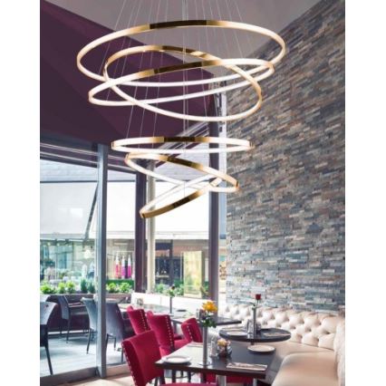 Azzardo AZ2921 - Candelabro num fio fosco LED WHEEL 6xLED/140W/230V