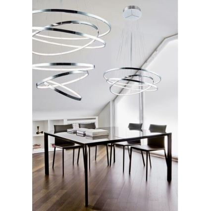 Azzardo AZ2989 - Candelabro suspenso LED com regulação WHEEL LED/80W/230V
