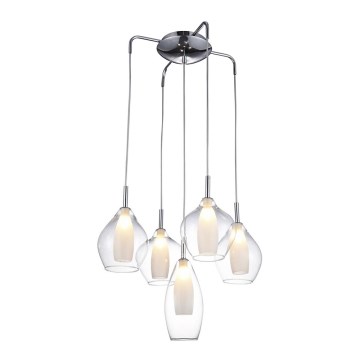 Azzardo AZ3076 - Candelabro num fio AMBER 5xG9/40W/230V