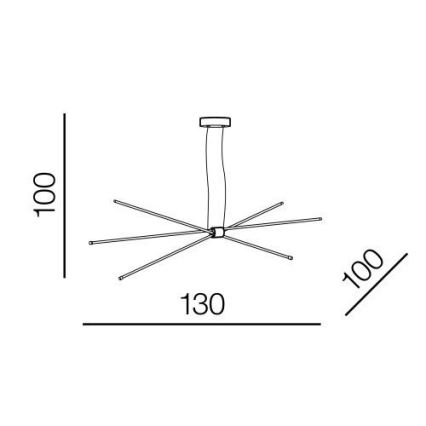 Azzardo AZ3135 - Candelabro num fio LED JAX LED/33W/230V