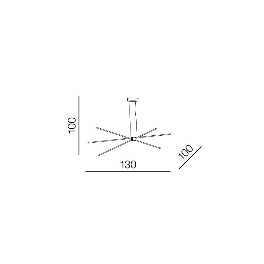 Azzardo AZ3135 - Candelabro num fio LED JAX LED/33W/230V