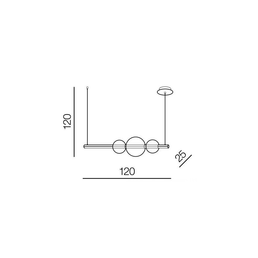 Azzardo AZ3352 - Candelabro suspenso LED com regulação SANDRA LED/48W/230V