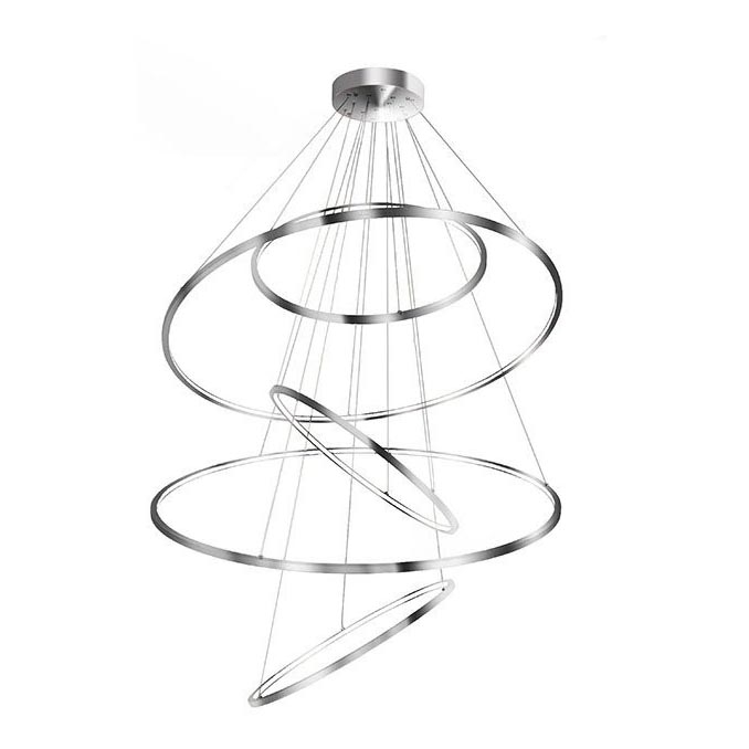 Azzardo AZ3417 - Candelabro suspenso LED com regulação WHEEL LED/190W/230V cromado polido