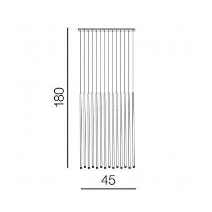 Azzardo AZ3424 - Candelabro pendurado LED LOUISE 14xLED/3W/230V